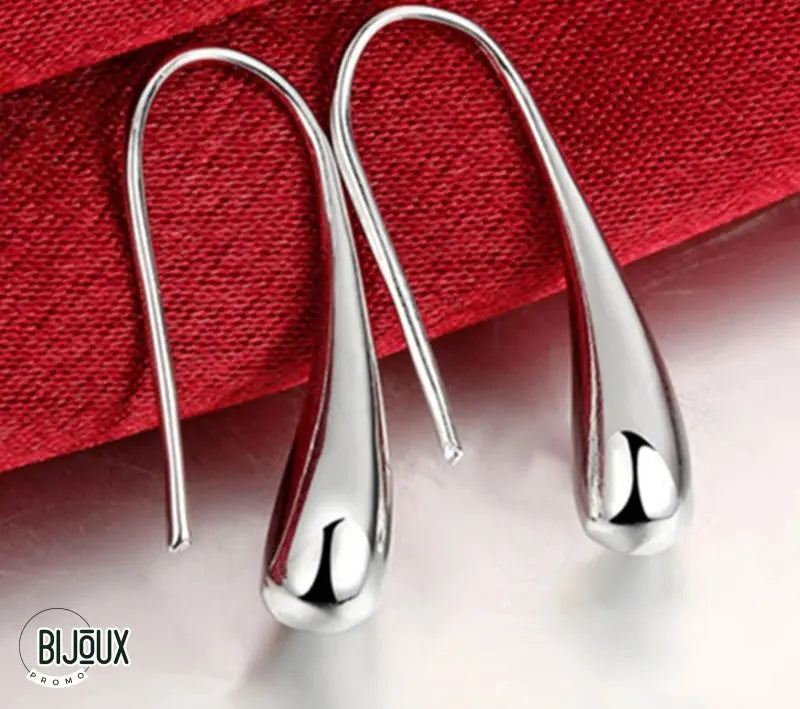 Boucles d'oreilles gouttes d'argent